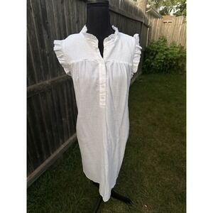 J. Crew Garden Dress In Soft Gauze white Sz 2XL